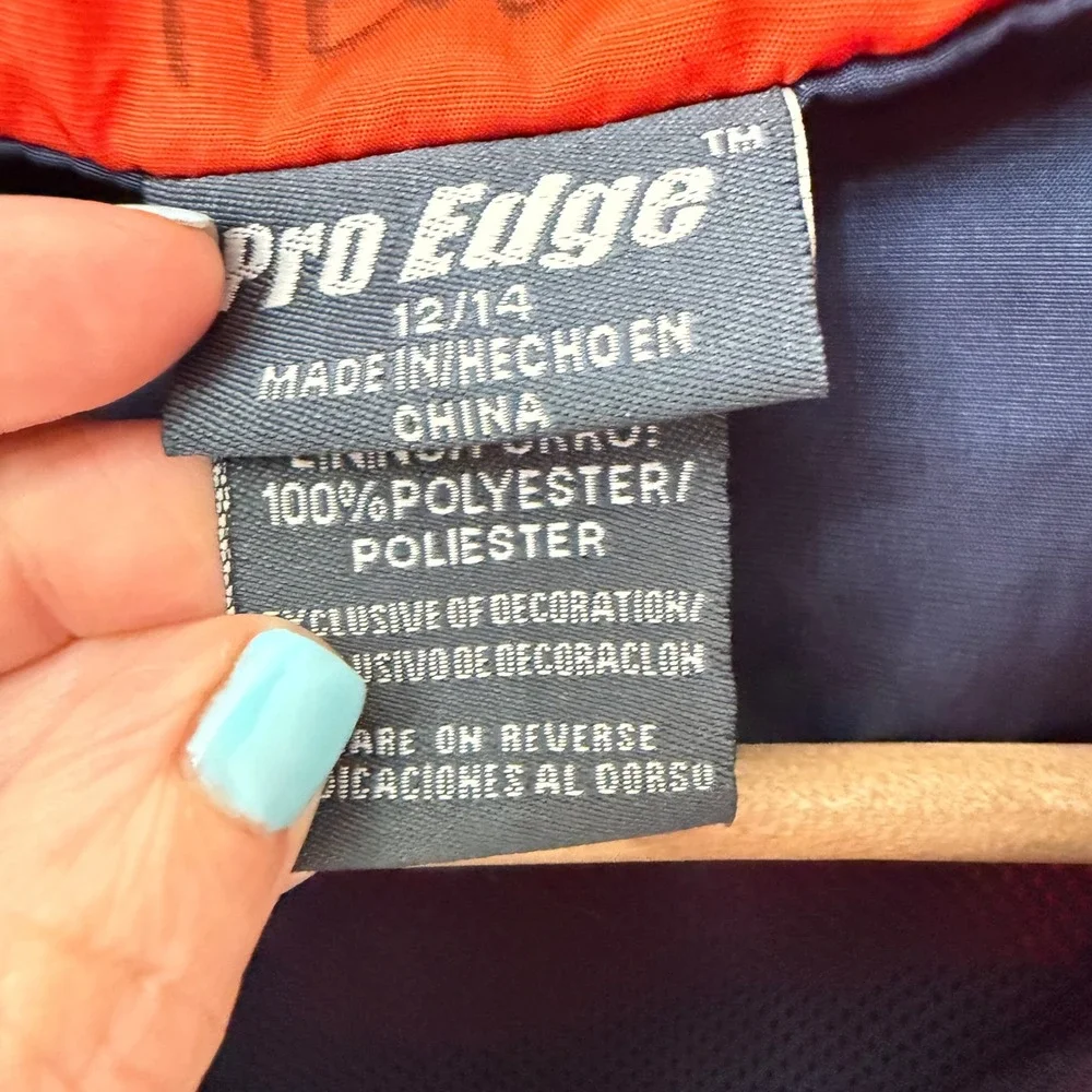 Pro Edge Auburn‎ Tigers Windbreaker Jacket Size 12/14 Navy Orange NCAA VinTage